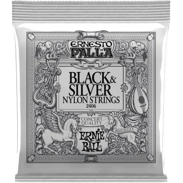 Ernie Ball 2406 Black &amp; Silver Nylon Strings